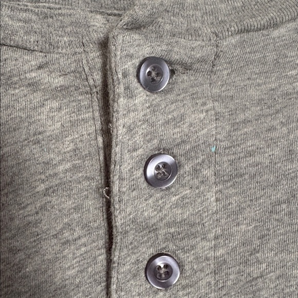 Disney Parks Gray and Blue Mickey Surf Wave Long Sleeve Henley - Picture 4 of 9